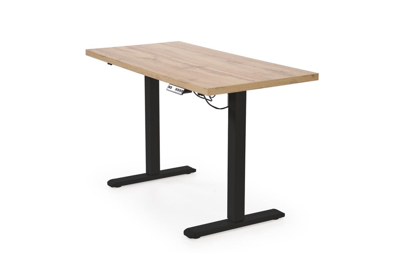 Masa de birou cu functie de reglare a inaltimii B54 stejar artizan/negru L120 cm