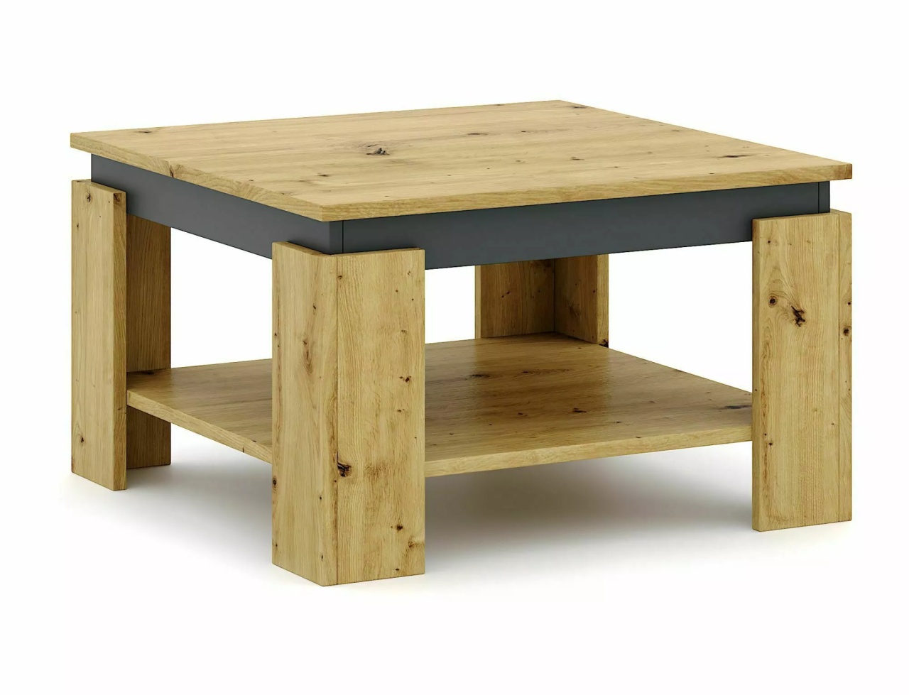 Masa de cafea Agava stejar artizan/antracit L68xl68 cm