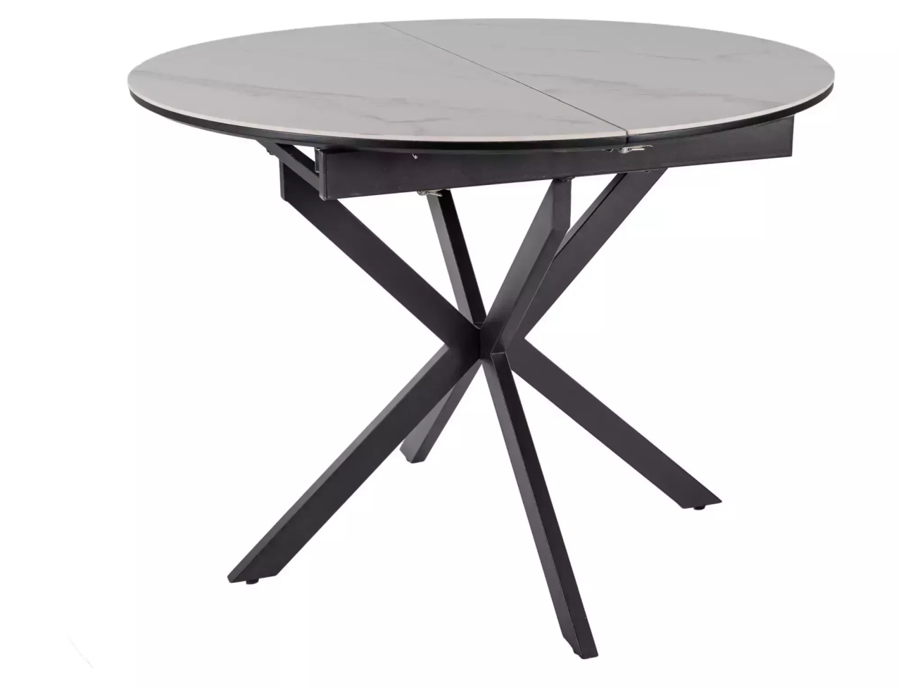 Masa extensibila Gaston Ceramic alb/negru L100-135xl100 cm - 3 | YEO