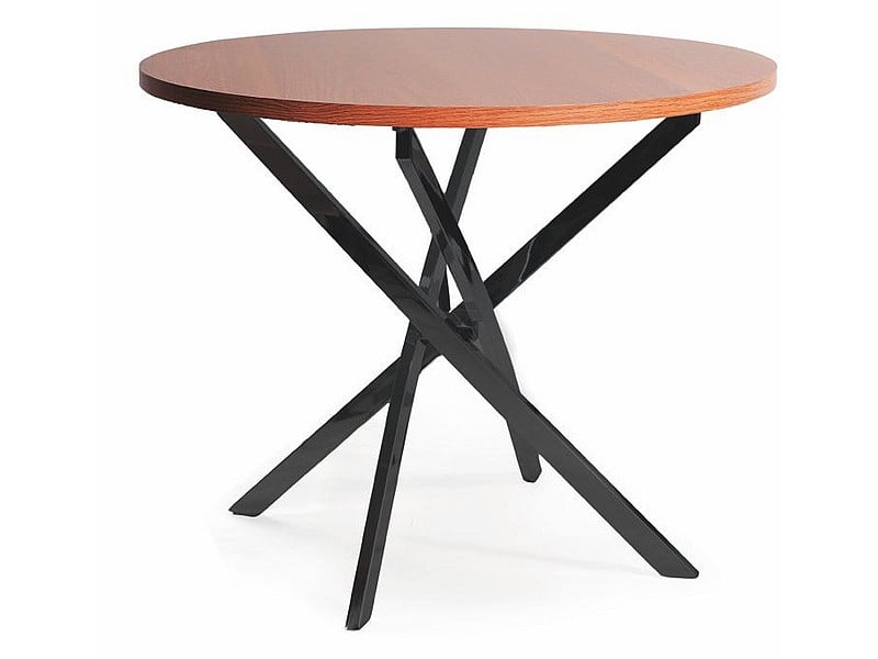 Masa rotunda Agis nuc/negru ø90/h75 cm