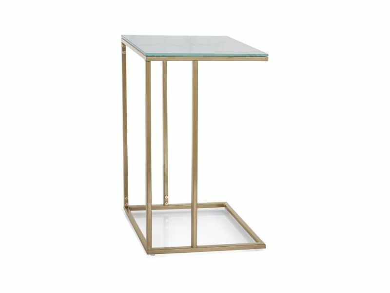 Masuta de cafea Symphony G marmura alba/auriu L40xl30 cm
