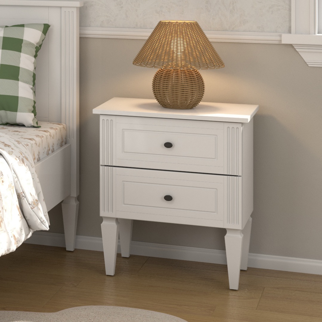 Noptiera eleganta Ines alba H58 cm - 3 | YEO