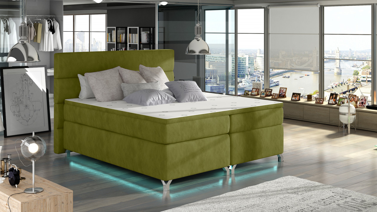 Pat boxspring Amadeo LED 160x200 cm Riviera 36