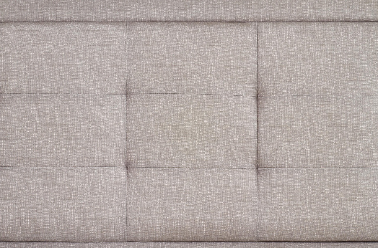 Pat tapitat stofa Evora bej - 160x200 cm