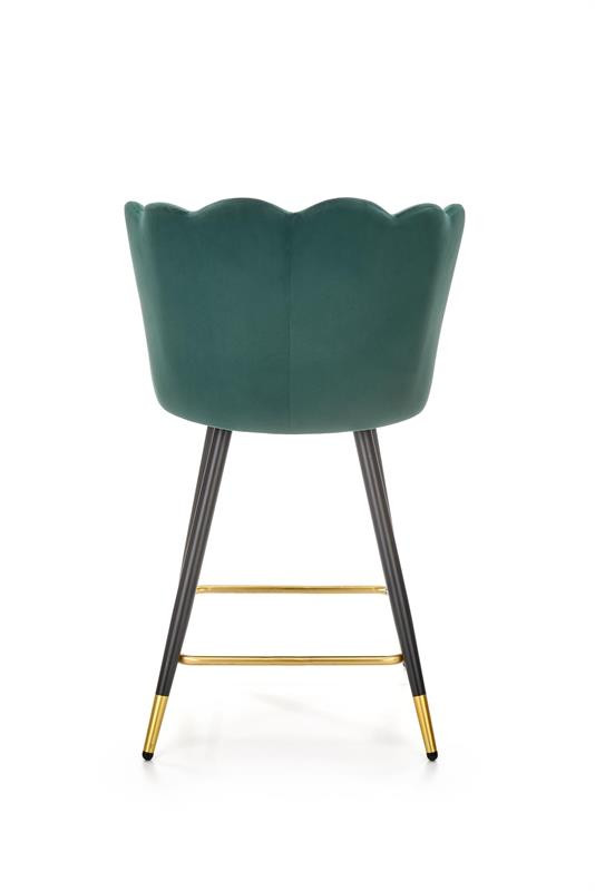 Scaun de bar H-106 velvet verde - 2 | YEO