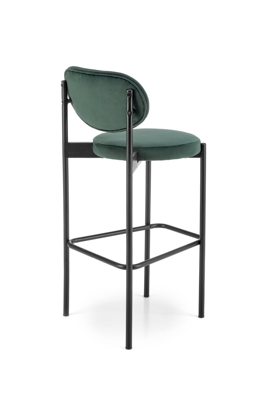 Scaun de bar H-108 velvet verde - 5 | YEO