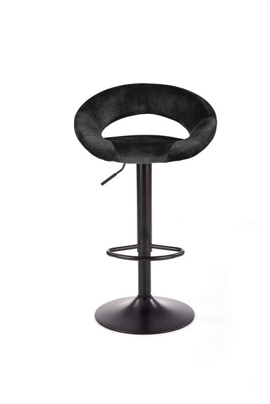 Scaun de bar H102 velvet negru - 2 | YEO