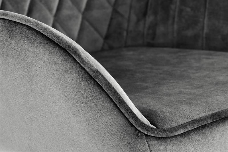 Scaun de bar H103 velvet gri - 5 | YEO