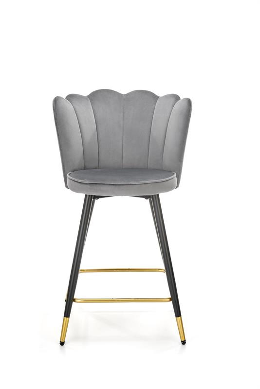 Scaun de bar H106 velvet gri - 1 | YEO