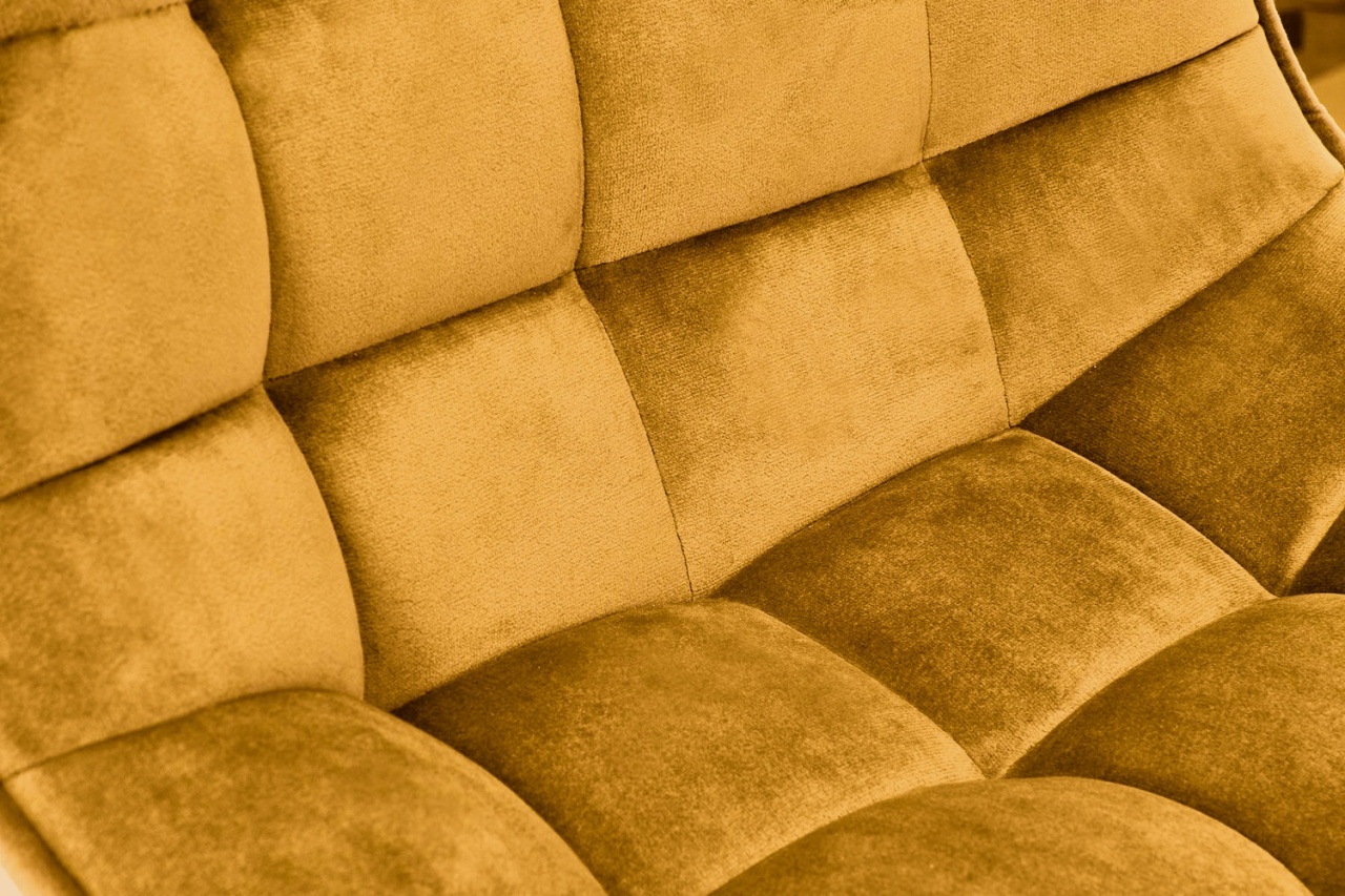 Scaun de bar H95 velvet mustariu - 5 | YEO