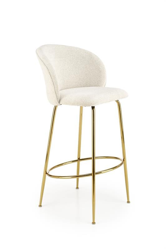 Scaun de bar tapitat H116 crem