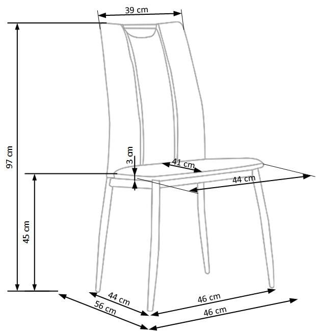 Scaun K187 piele ecologica bej - 2 | YEO