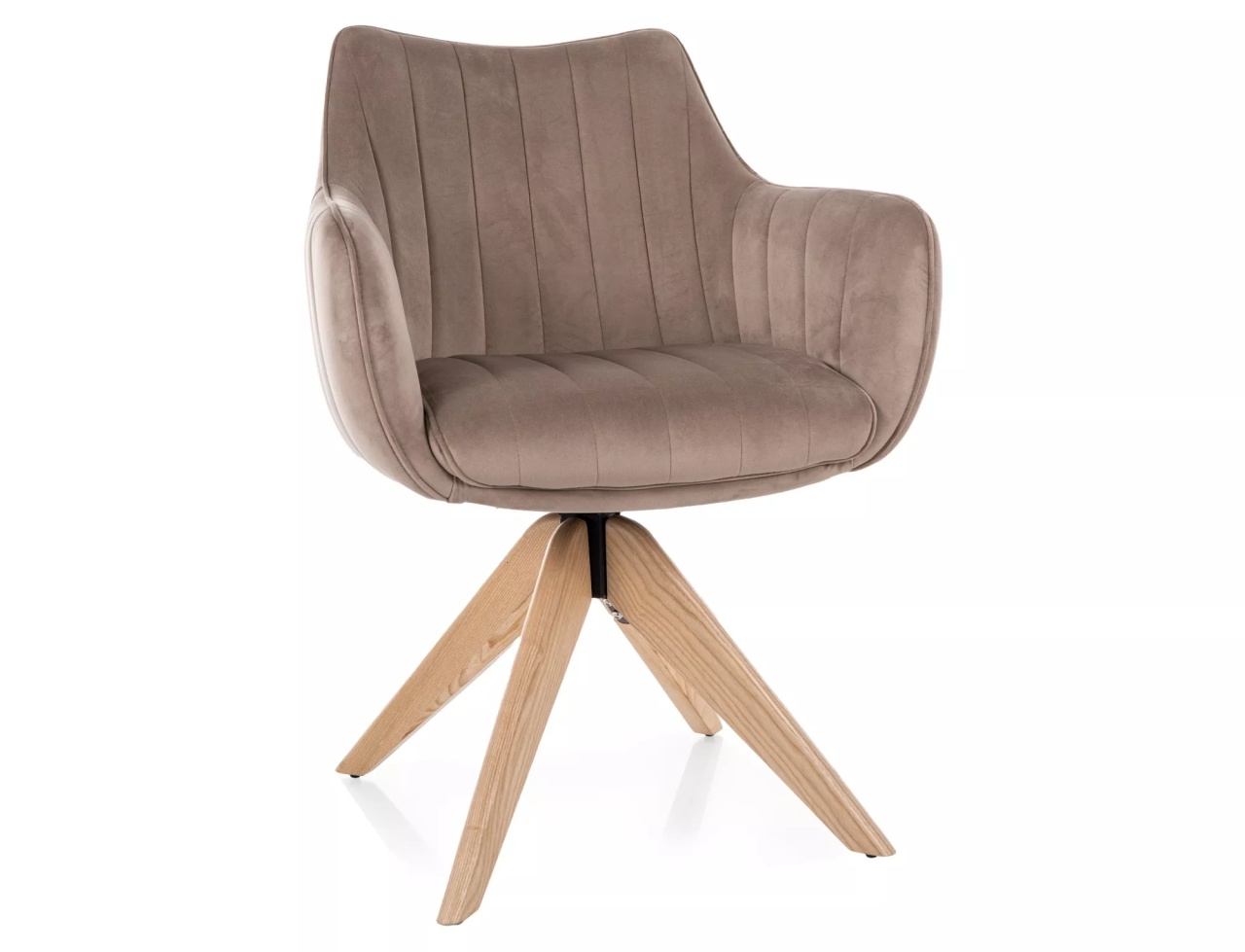 Scaun rotativ Azalia D velvet bej inchis Blu40