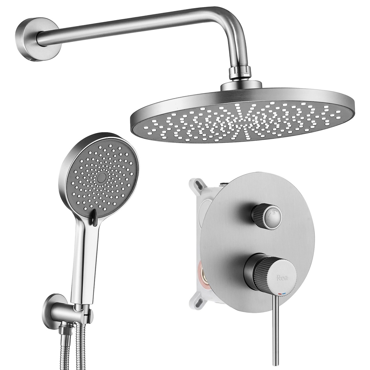 Set de dus incastrat Rea Lungo Stripe Nickel Brush + BOX