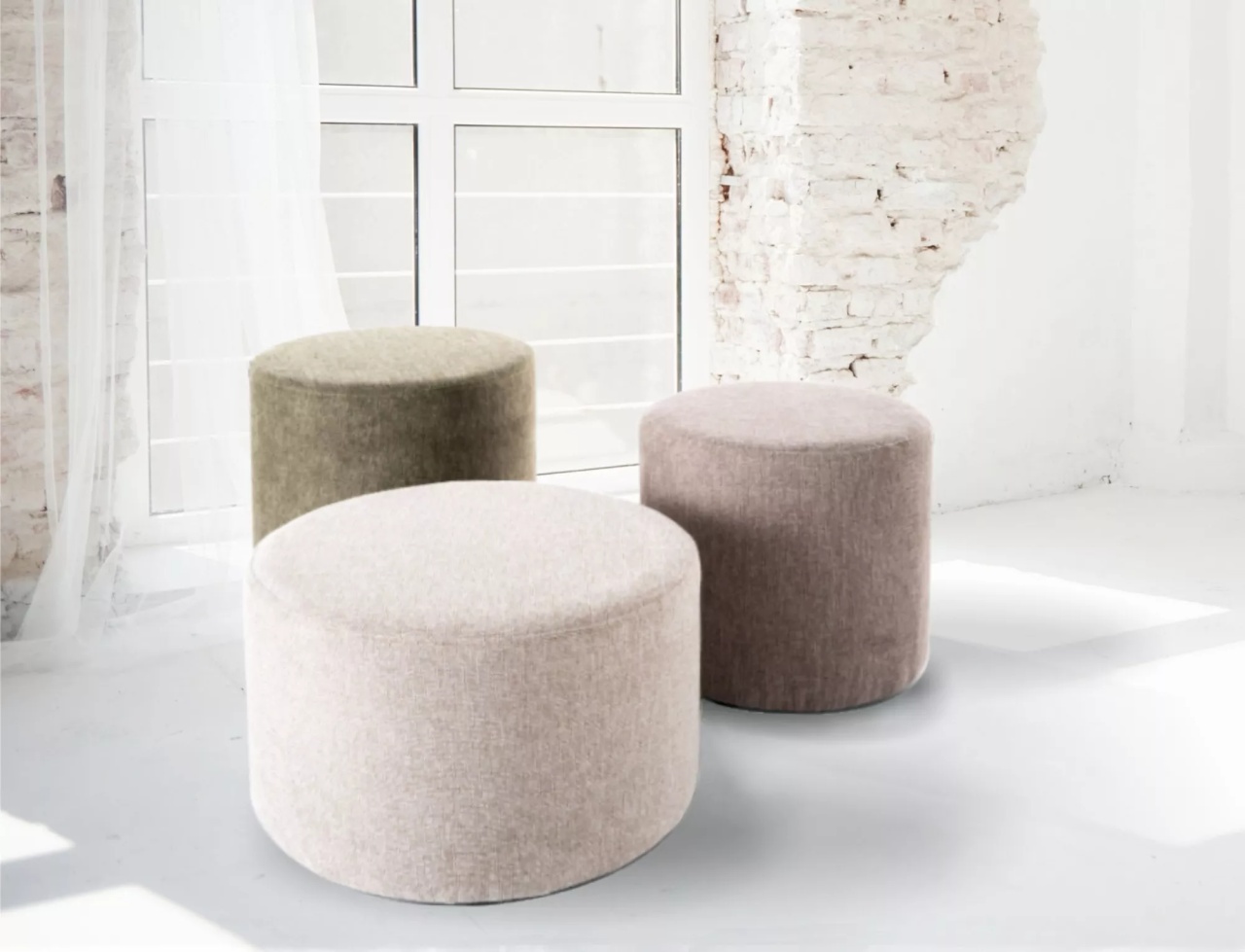 Taburet Doti B bej deschis Brego31 ø38 cm - 3 | YEO