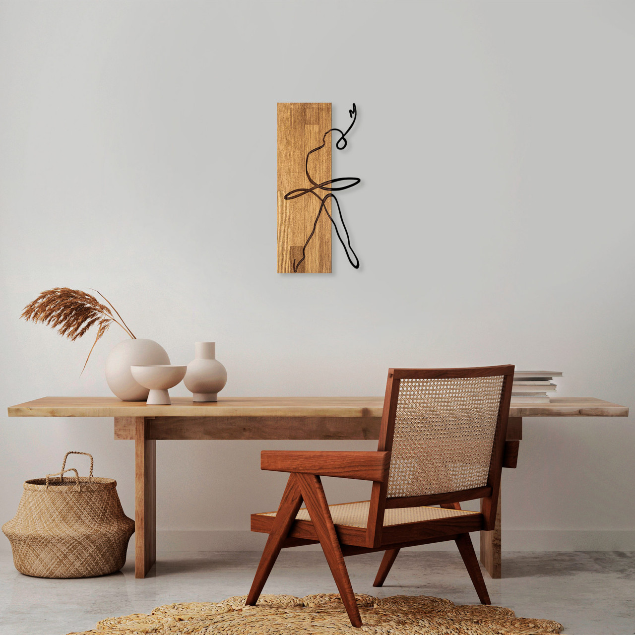 Accesoriu decorativ de perete din lemn MA-299