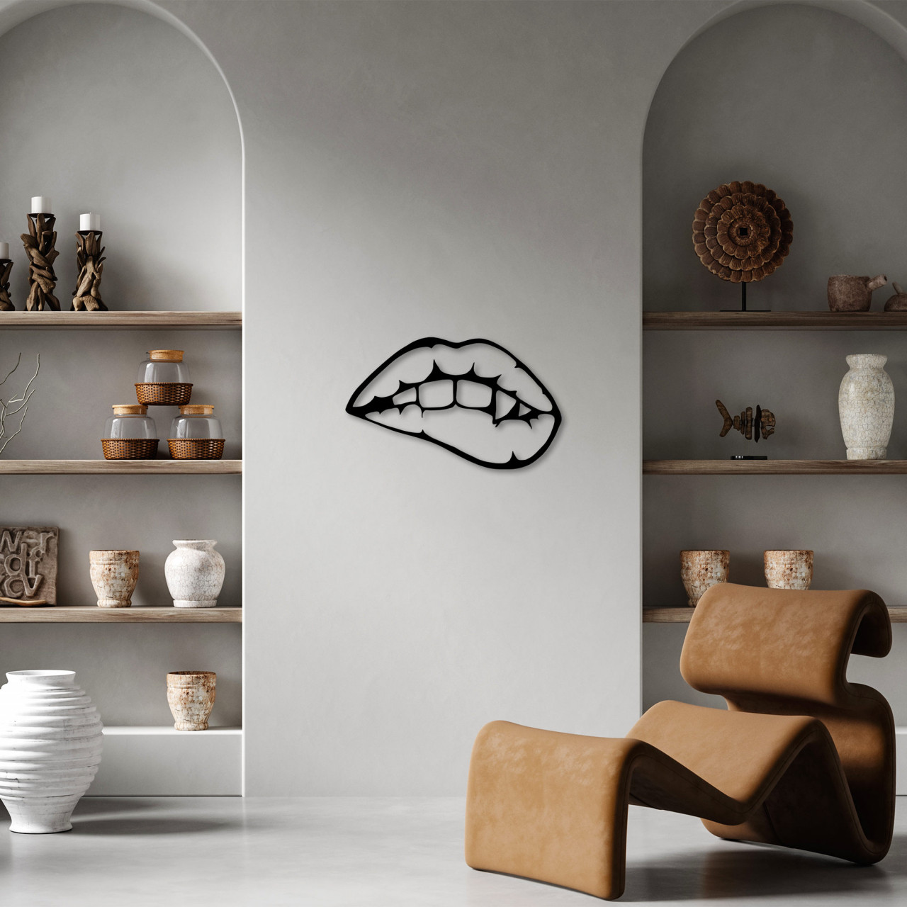 Accesoriu decorativ de perete metalic Lips - 277