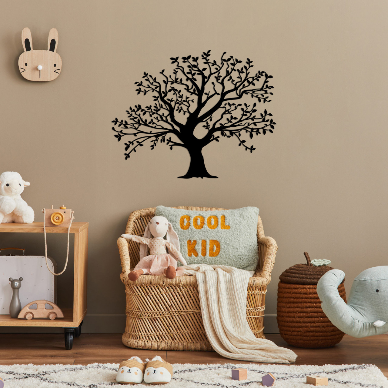 Accesoriu decorativ de perete metalic Monumental Tree - 515