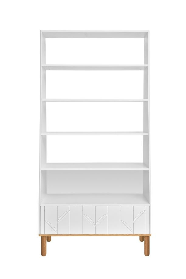 Biblioteca Toteme botanic alb/stejar H183 cm