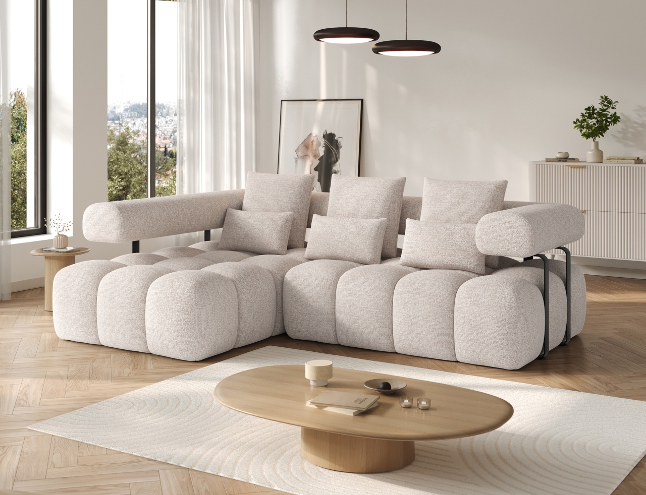 Coltar cu reglaj electric Levvi pe stanga Bazalt 18 - 3 | YEO