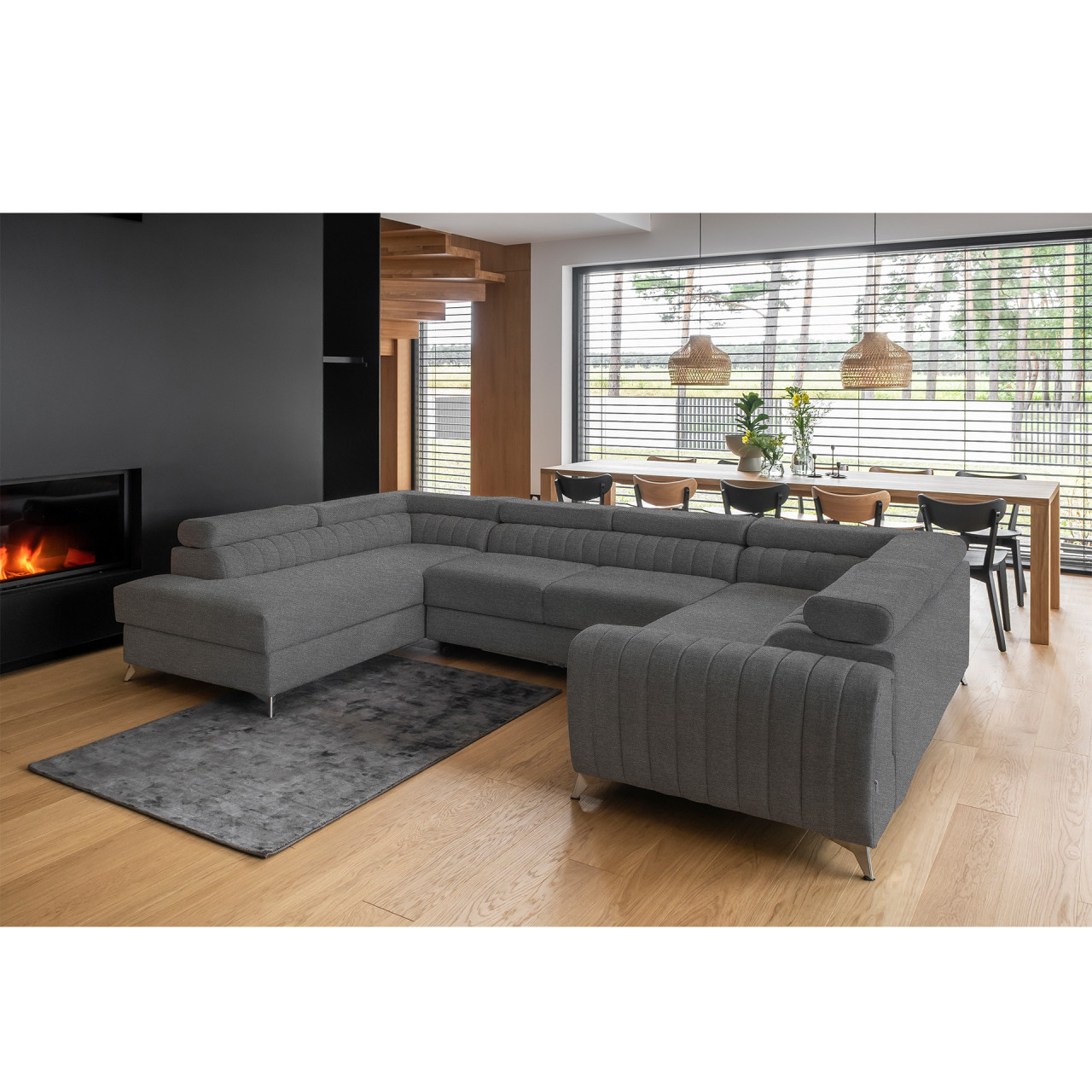 Coltar extensibil Louis pe stanga Velvetmat 4 - 1 | YEO
