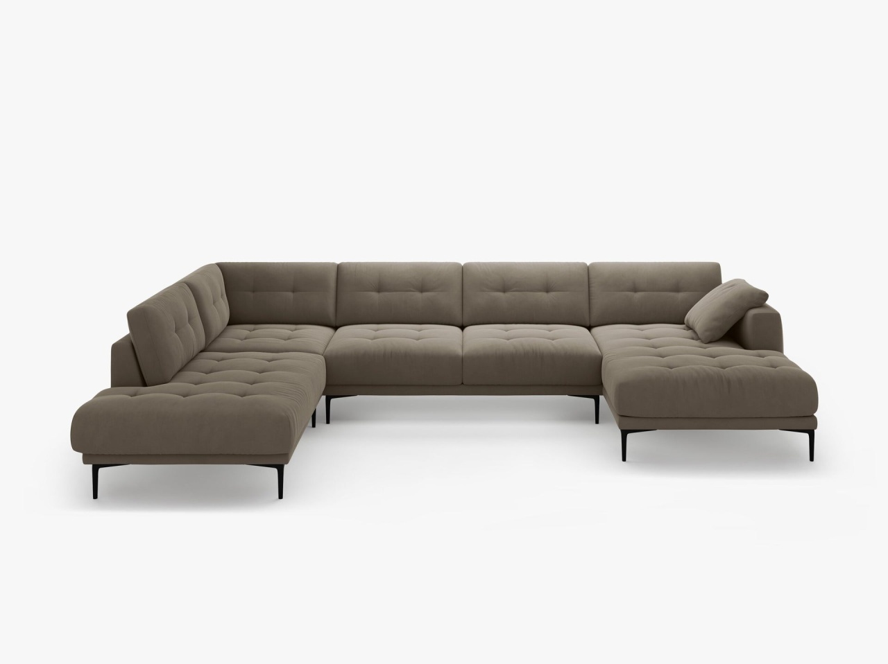 Coltar panoramic Bemy 7 locuri catifea Salvador L373 cm - 2 | YEO