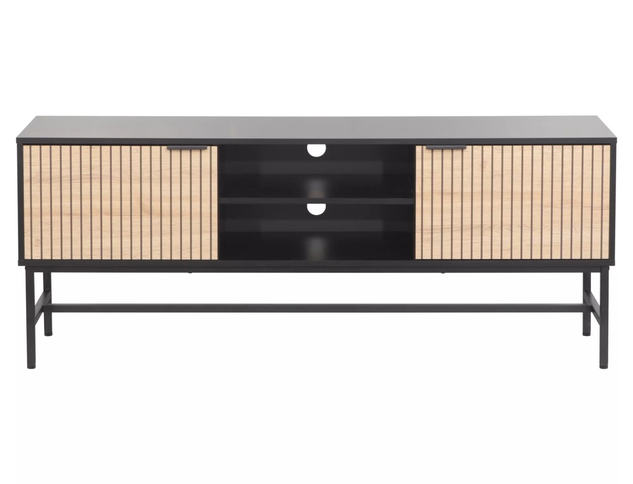 Comoda TV Mago RTV1 stejar/negru mat - 2 | YEO