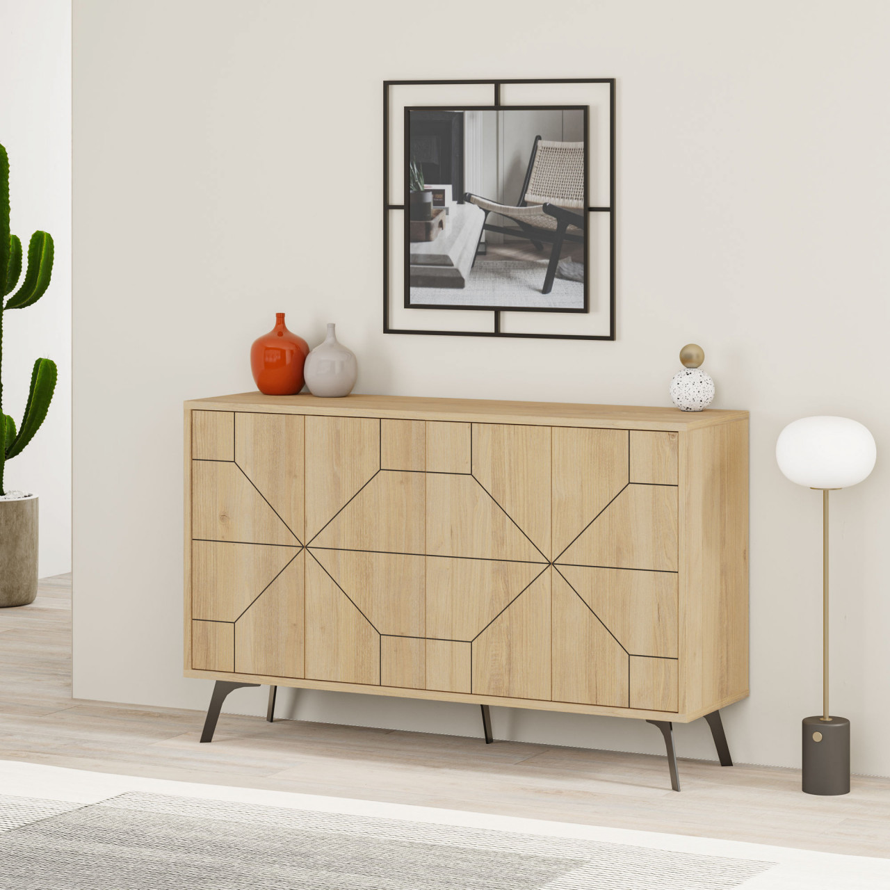 Consola Dune stejar L123 cm - H62,4 cm