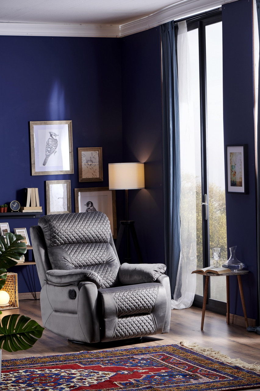 Fotoliu cu recliner Trone gri
