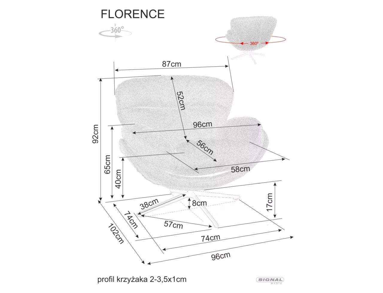 Fotoliu Florence bej inchis/negru mat Raven30 - 3 | YEO