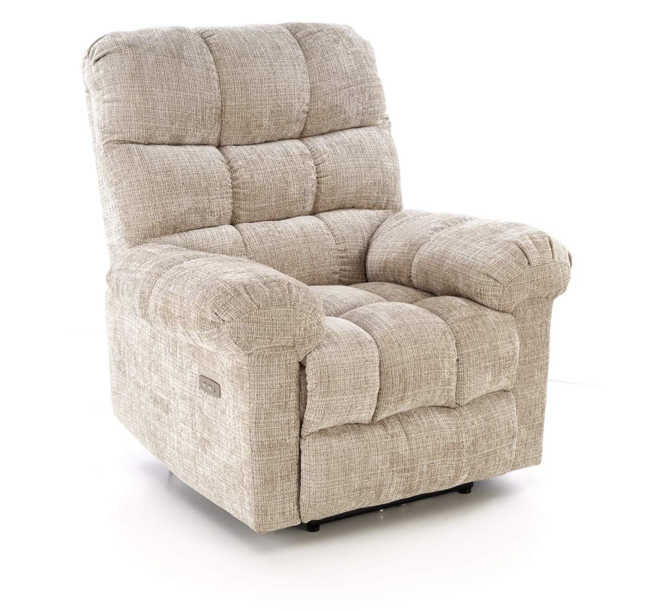 Fotoliu recliner Amore stofa bej H100 cm