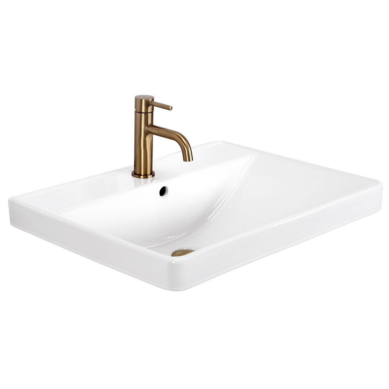 Lavoar incastrat Alisha alb L61 cm
