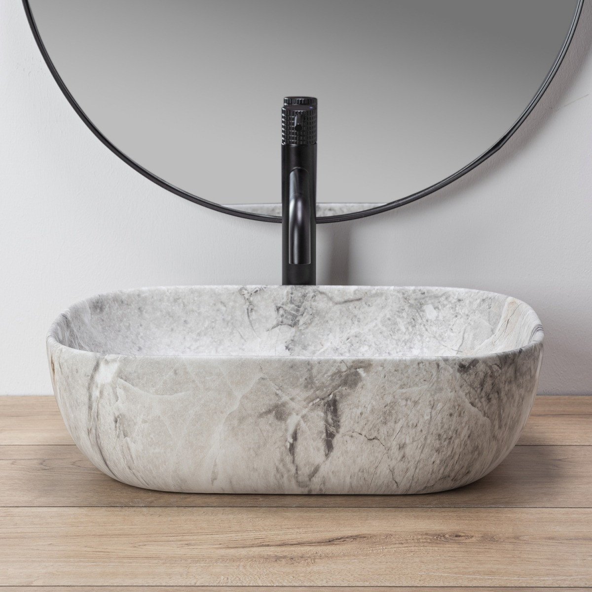 Lavoar Livia Stone Marmura ceramica sanitara - 46,5 cm - 3 | YEO