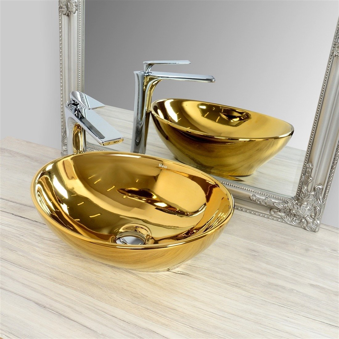 Lavoar Sofia Gold ceramica sanitara - 41 cm - 2 | YEO