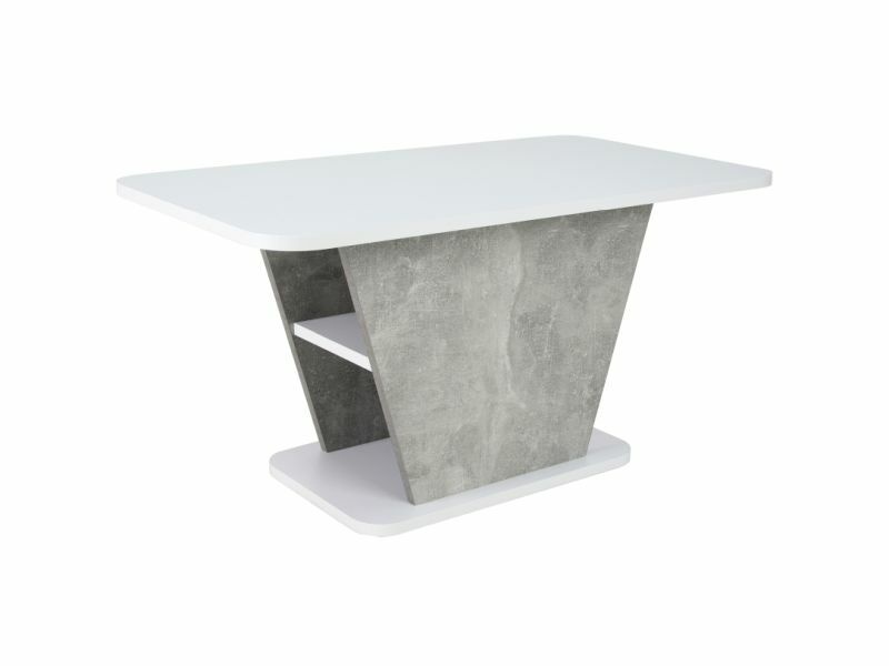 Masa de cafea Calipso alb mat/gri L90xl50 cm