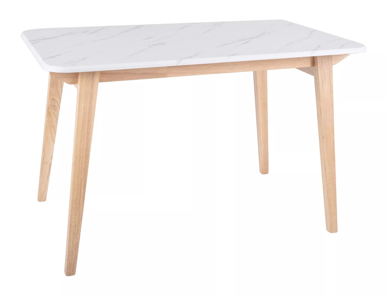 Masa Marcus marmura alba/stejar L120xl75