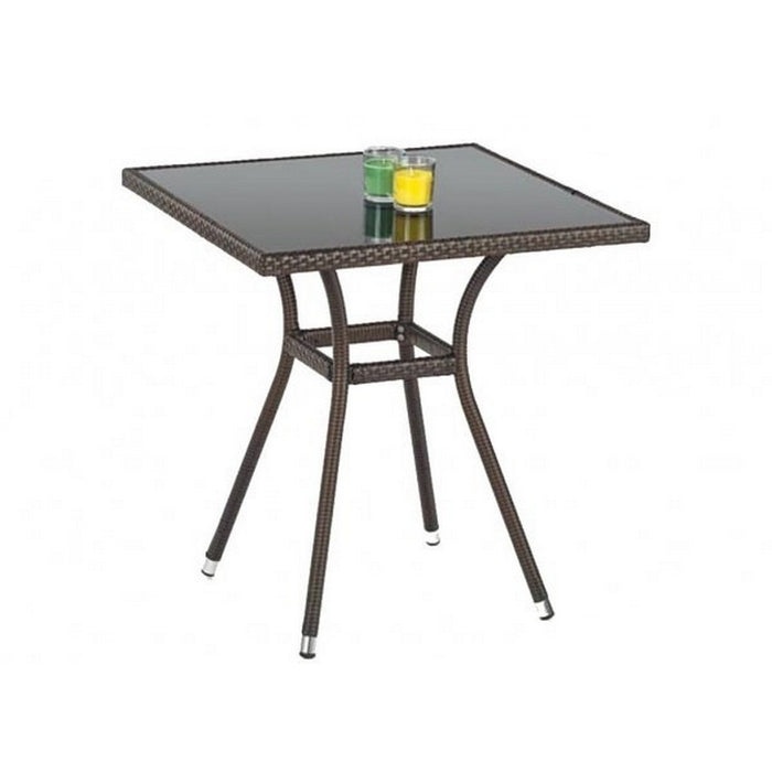 Masa patrata Mobil negru/maro inchis L70 cm