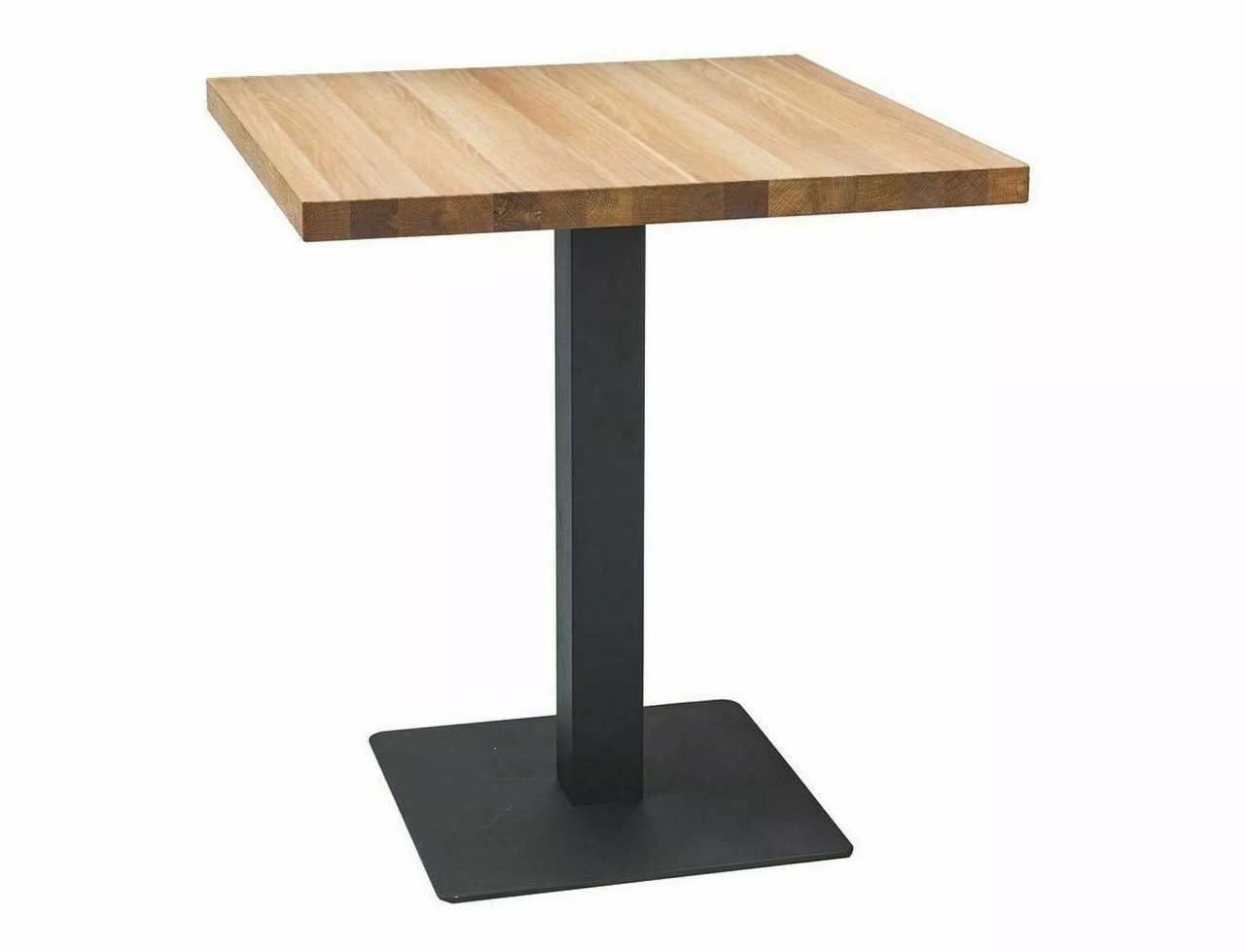 Masa Puro stejar laminat/negru L80xl80 cm