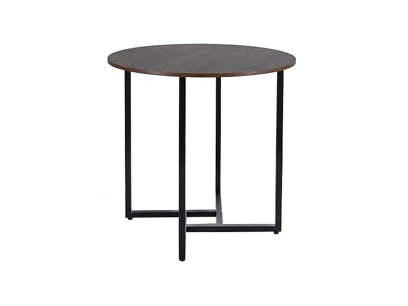 Masa rotunda Alto II maro rustic/negru ø80/h76 cm