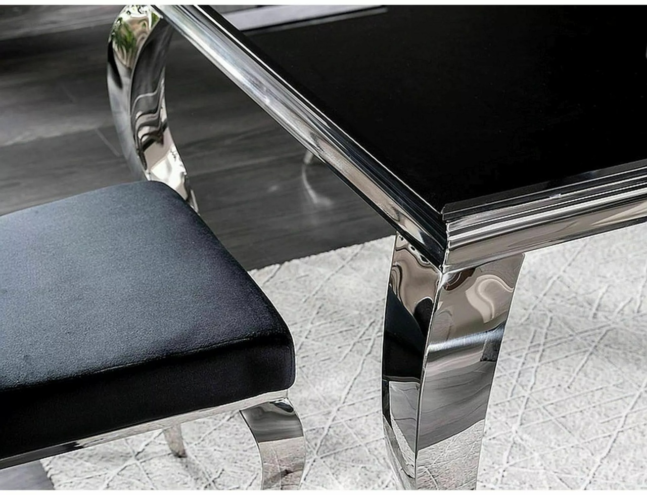 Masuta de cafea Prince B negru/crom L55xl55 cm - 2 | YEO