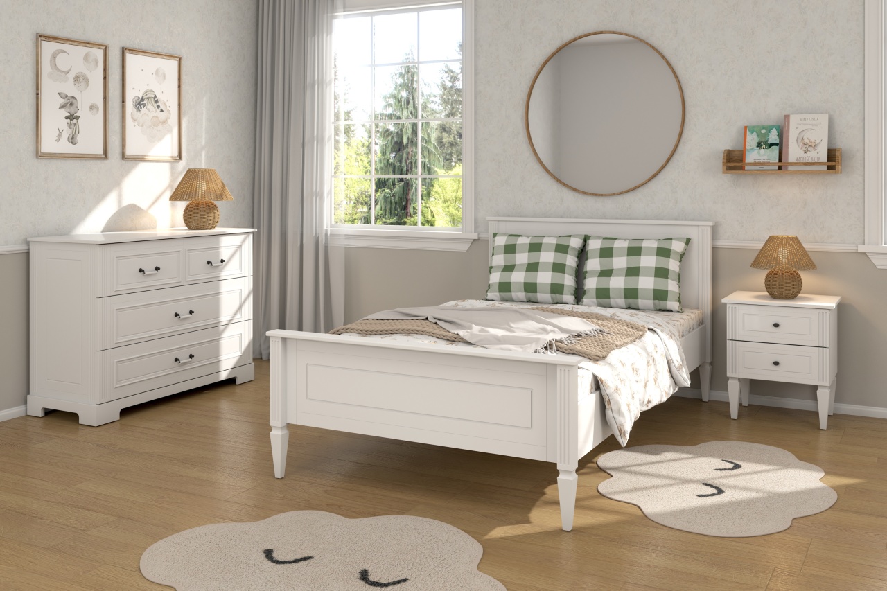 Noptiera eleganta Ines alba H58 cm - 4 | YEO