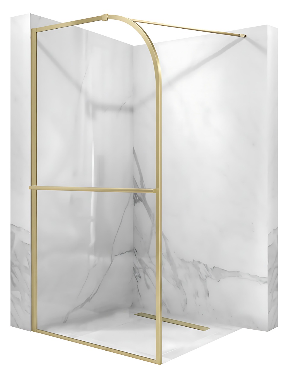 Paravan de dus Rea Sky Brush Gold 100