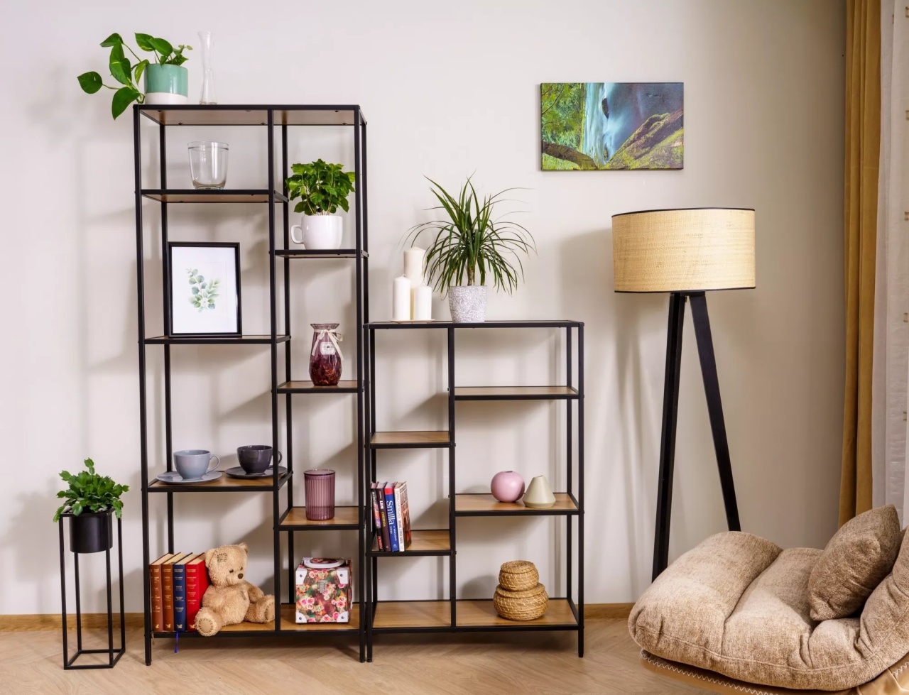 Raft Costa B stejar/negru - 2 | YEO