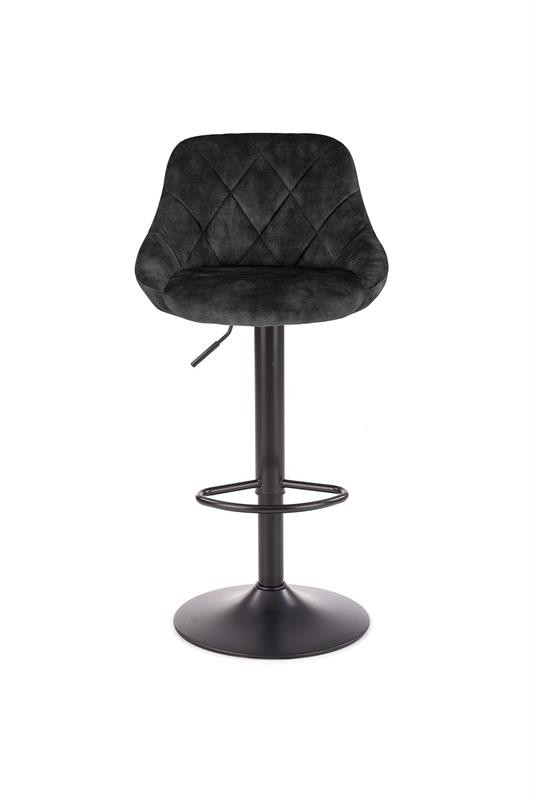 Scaun de bar H-101 velvet negru - 3 | YEO