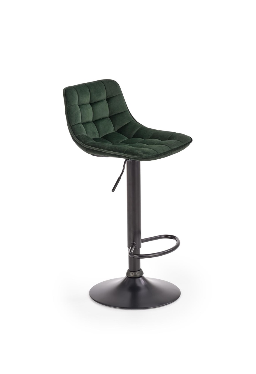 Scaun de bar H-95 velvet verde - 1 | YEO