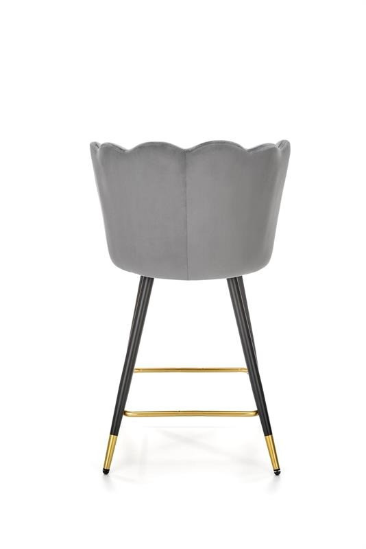 Scaun de bar H106 velvet gri - 2 | YEO