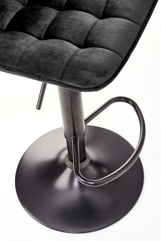 Scaun de bar H95 velvet negru - 4 | YEO