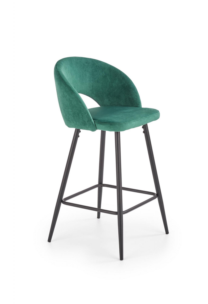 Scaun de bar H96 velvet verde