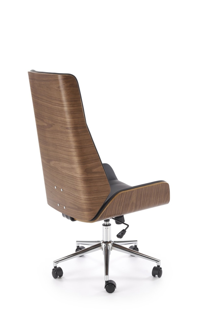Scaun de birou Webster negru/nuc H122 cm - 1 | YEO
