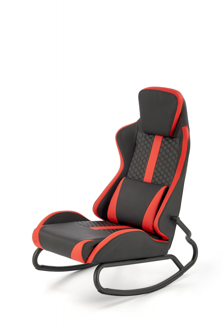 Scaun gaming Gamer negru/rosu H100 cm